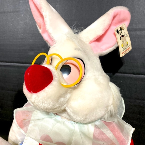 WALT DISNEY EXCLUSIVE NWT ALICE IN WONDERLAND VINTAGE WHITE RABBIT PLUSH 15” - Picture 6 of 16